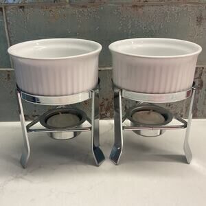 Vintage Oggi Corporation Ramekin Butter Warmer Set of 2